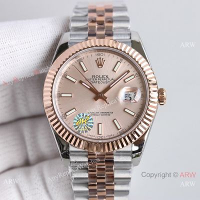 (TW) Swiss Copy Rolex Datejust II Seagull 2824-2 Watches 41mm Jubilee Two Tone Rose Gold